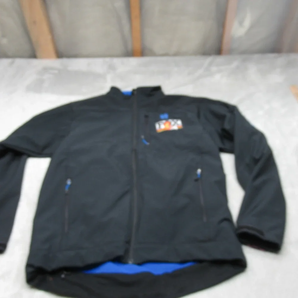 Cinch Jacket Mens Large Black Softshell Water Resistant Fleece‎ Lined Full Zip